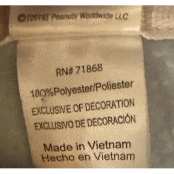 Peanuts Snoopy Cool Joe NYC Crop Tie Dye Fleece Pullover Sz XL Drawstring Waist - Picture 7 of 9